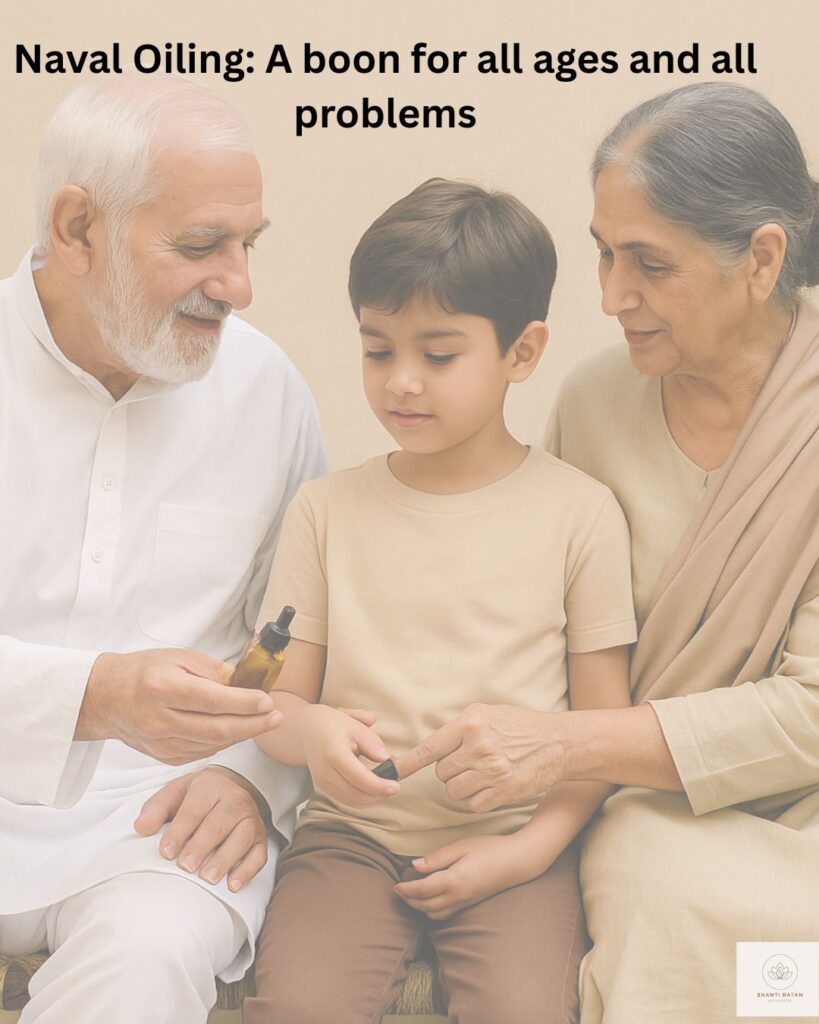 The Sacred Art of Nabhi Chikitsa: Why I Oil My Navel Every Night Ancestral healing ritual of applying warm oil to the navel for gut health and wellness.